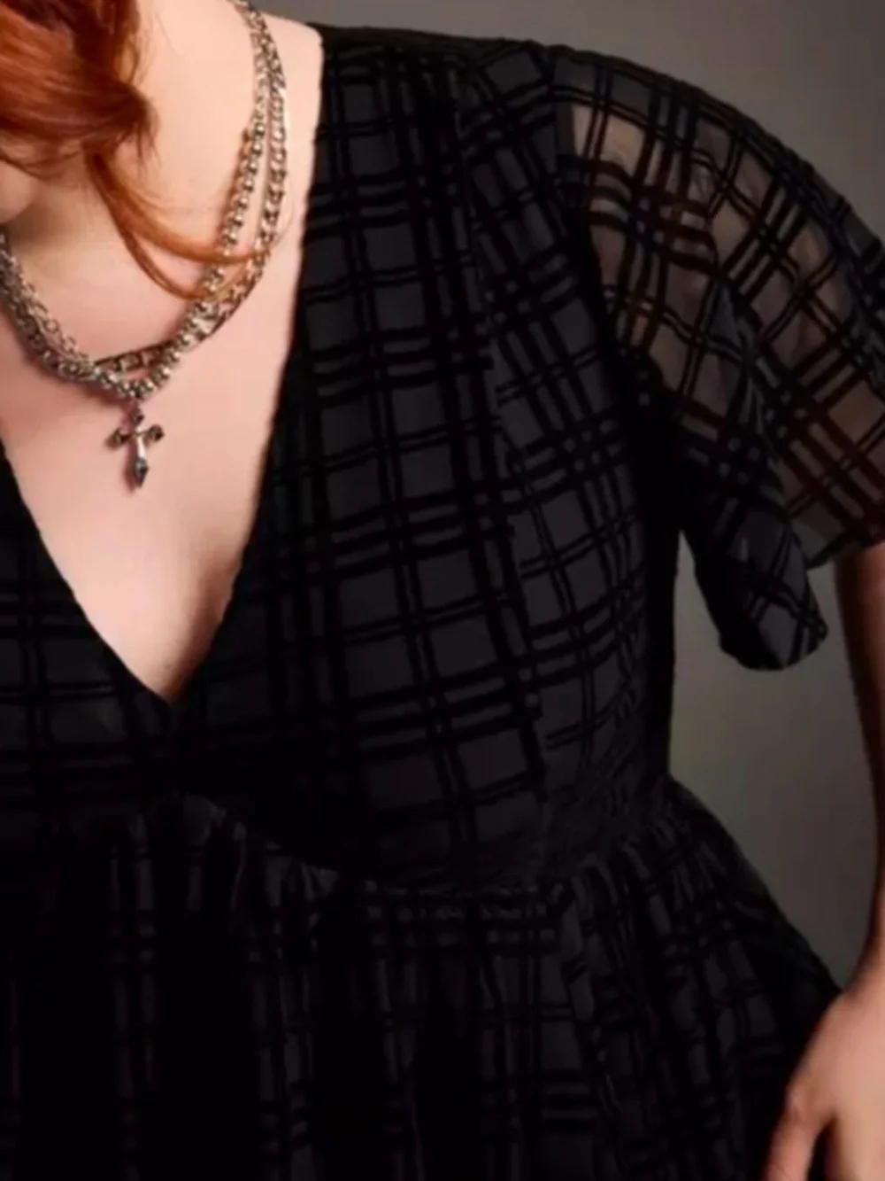Torrid Nightfall Mesh Tiered Mini Dress - Picture 2 of 3